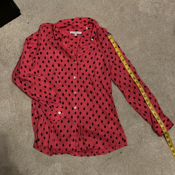 Diamond Dot Button Up Blouse - Picture 6 of 6